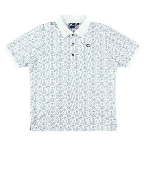 フィドラ（FIDRA）ゴルフウェア 半袖 プリントポロシャツ FD5RTG11 WHT