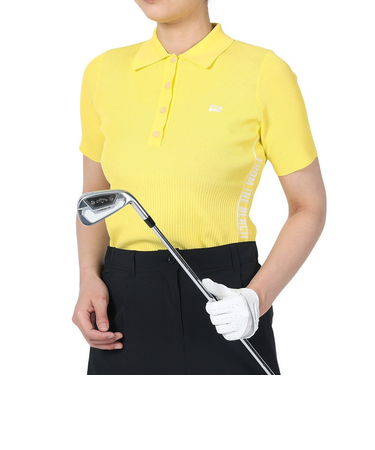 ROSASEN（ROSASEN）ゴルフウェア 半袖 A-Line ワイドリブサイドロゴポロ 048-21342-032