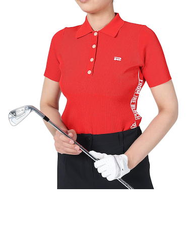 ROSASEN（ROSASEN）ゴルフウェア 半袖 A-Line ワイドリブサイドロゴポロ 048-21342-063