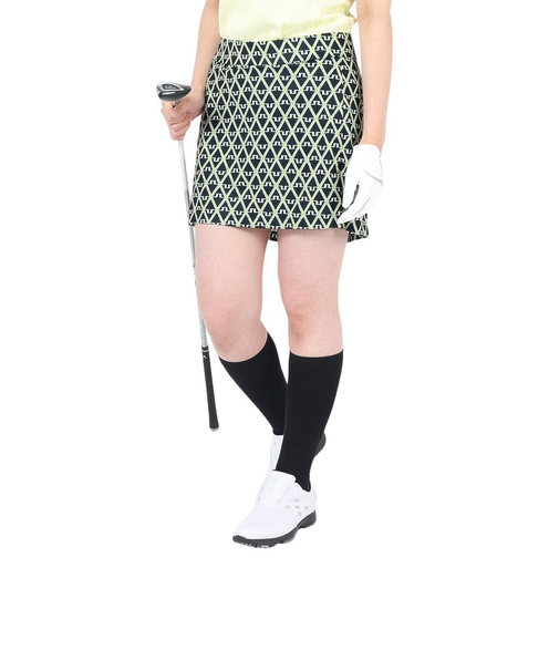 J.LINDEBERG（J.LINDEBERG）ゴルフウェア 吸水速乾 インナーパンツ付き Amelie Mid Print スカート 072-71475-0…