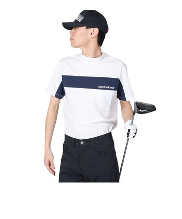 ニューバランス（new balance）ゴルフウェア 半袖モックネックプルオーバー 012-4166010-030