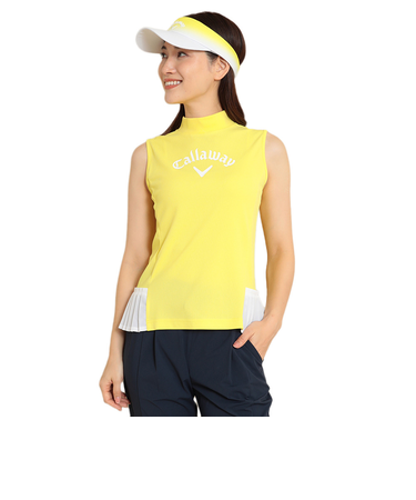 キャロウェイ(CALLAWAY)ゴルフウェア 接触冷感 モックネックノースリーブシャツ C24134208-1060