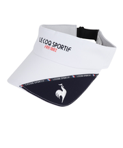 ルコックスポルティフ（lecoqsportif）ゴルフ ロゴパイピングサンバイザー QGCXJC52 WH00