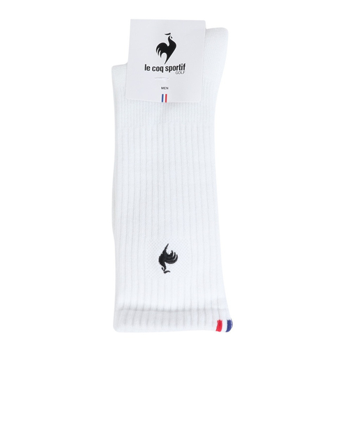 ルコックスポルティフ（lecoqsportif）ゴルフ 定番レギュラー丈ソックス QGBWJB00 WH00