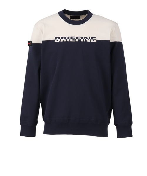 BRIEFING GOLF バイカラー クルーネック長袖ニット ブリーフィング