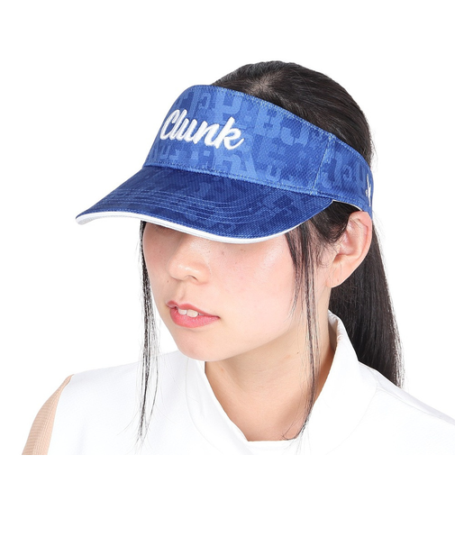 クランク（CLUNK）ゴルフ 吸水速乾 接触冷感 総柄バイザー CL5RWD19 NVY