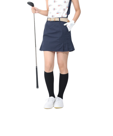 クランク（CLUNK）ゴルフウェア 撥水 インナーパンツ付き サイドプリーツスカート CL5RUP11 NVY