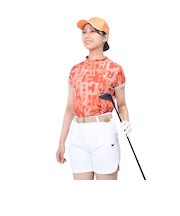 クランク(CLUNK)ゴルフウェア 吸汗速乾 モックネック 半袖シャツ CL5RUG10 ORG