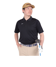 ザ・ワープ・バイ・エネーレ（The Warp By Ennerre）ゴルフウェア 吸汗速乾 ドライプラス ジップ半袖ポロシャツ WG5RTG09 BLK