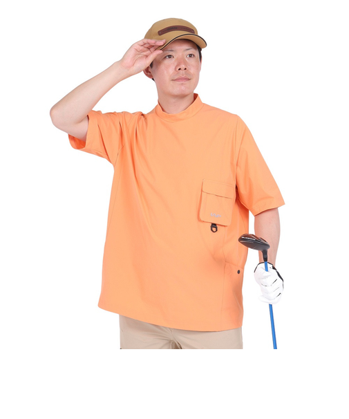 ザ・ワープ・バイ・エネーレ(The Warp By Ennerre)ゴルフウェア 半袖 ウィンドモックネックプルオーバー WG5RTG13 ORG