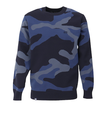 ROSASEN（ROSASEN）ゴルフウェア カモフラ柄インターシャニット 044-11212-099