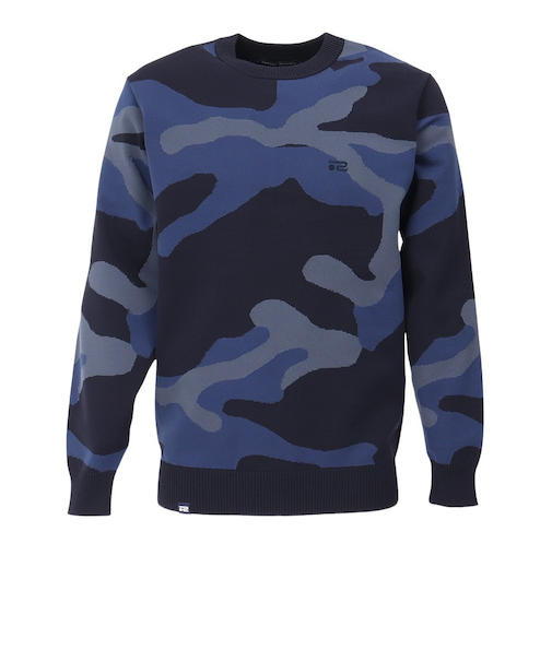 ROSASEN（ROSASEN）ゴルフウェア カモフラ柄インターシャニット 044-11212-099