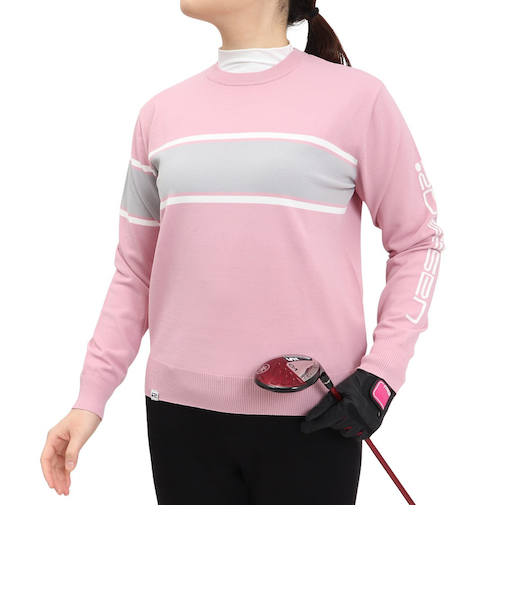 ROSASEN（ROSASEN）ゴルフウェア 長袖 配色ニット 048-11311-074