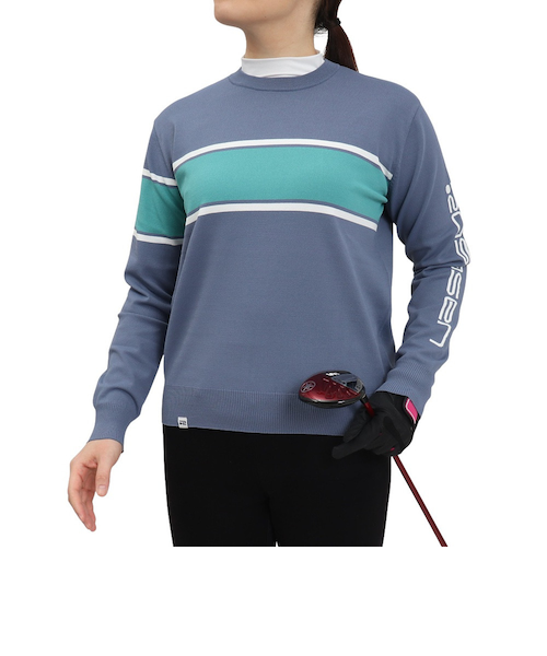 ROSASEN（ROSASEN）ゴルフウェア 長袖 ミックスヤーンニット 048-14011