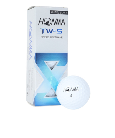本間ゴルフ（HONMA）ゴルフボール TW-S 2024 BTQ2403 WH スリーブ(3個入り)