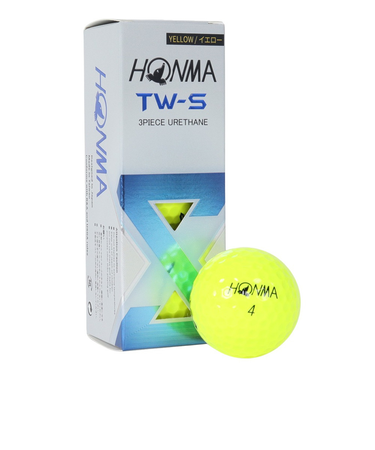 本間ゴルフ（HONMA）ゴルフボール TW-S 2024 BTQ2403 YEスリーブ(3個入り)
