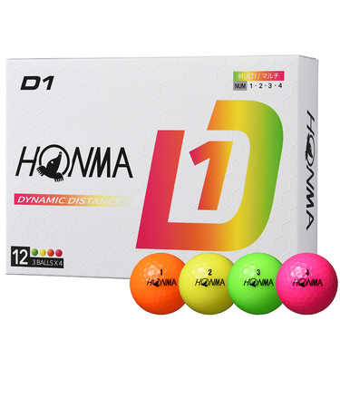 本間ゴルフ（HONMA）ゴルフボール D1 2024 BT2401 Multi ダース(12個入り)