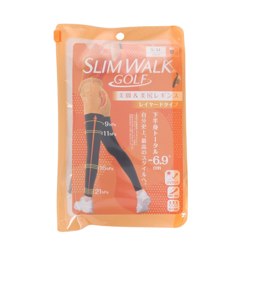 ピップ（pip）ゴルフ スリムウォークゴルフ 吸汗速乾 美脚&美尻レギンス S～Mサイズ SWG001 BLK SM