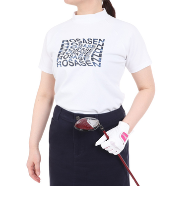 ROSASEN（ROSASEN）ゴルフウェア 吸水速乾 テクニスタカノコ半袖モックネック 045-21241-005