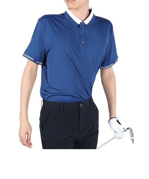 J.LINDEBERG（J.LINDEBERG）ゴルフウェア 吸水速乾 袖ロゴ半袖ポロシャツ 071-21343-097