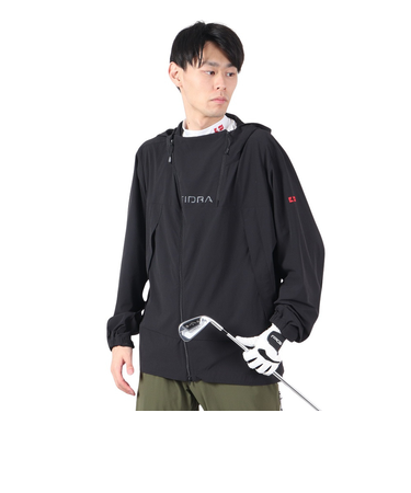 フィドラ（FIDRA）ゴルフウェア アウター 撥水 冷感 フーディーブルゾン FV5RTY15 BLK