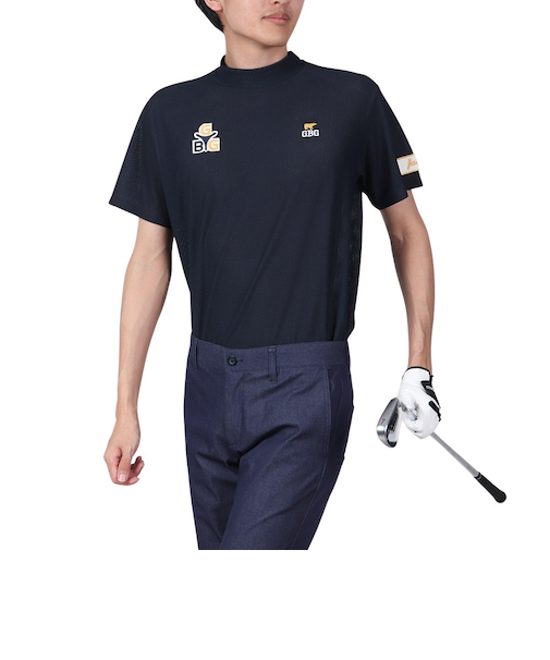 ゴルフウェア 半袖 吸水速乾 モックネックTシャツ 311Q5541-C48