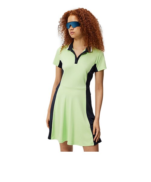 ゴルフウェア 半袖 速乾 Dolores Dress ワンピース J.LINDEBERG（J.LINDEBERG）ゴルフウェア 半袖 速乾 Dolores Dress