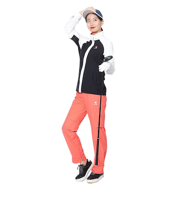 ゴルフウェア アウター 防水 耐水 レインウェア ストレッチ 上下セット QGWTJH00W PK00