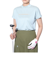 ROSASEN(ROSASEN)ゴルフウェア モックネック 半袖 ストレッチボーダー 045-21344-091