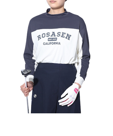 ROSASEN（ROSASEN）ゴルフウェア 吸水速乾 A-Line 冷感UV 長袖Tシャツ 048-21311-018
