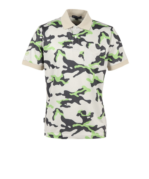 ROSASEN（ROSASEN）ゴルフウェア 吸水速乾 クールコア カモフラプリント 半袖ポロシャツ 044-21342-051