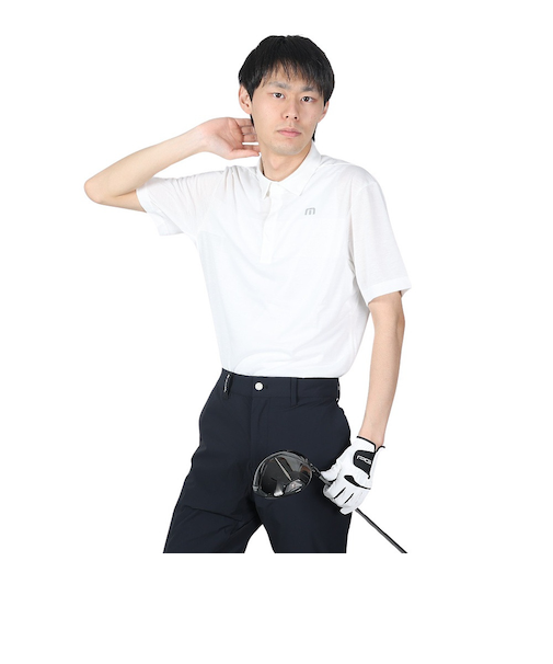 トラヴィスマシュー（Travis Mathew）ゴルフウェア 吸汗速乾 半袖テック ポロシャツ 吸汗速乾 ストレッチ 7AF075-1WHT