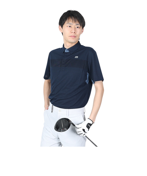 トラヴィスマシュー（Travis Mathew）ゴルフウェア 吸汗速乾 半袖テック ポロシャツ ストレッチ 7AF075-4NAV
