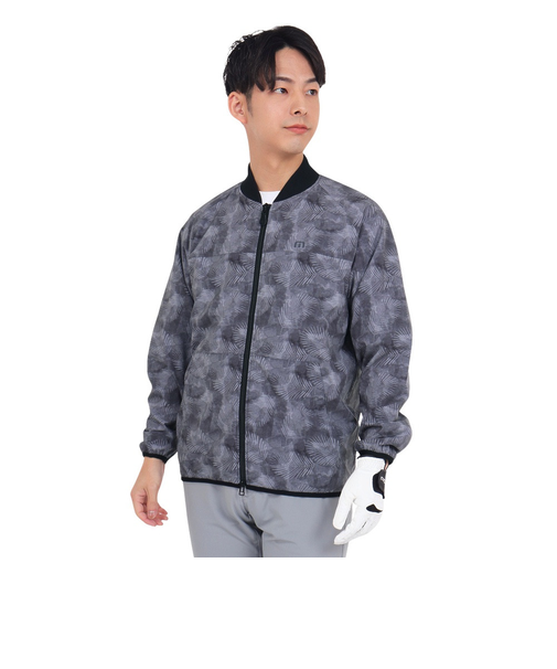 トラヴィスマシュー（Travis Mathew）ゴルフウェア アウター LEAF PATTERN BOMBER ジャケット 7AI052-0BLK