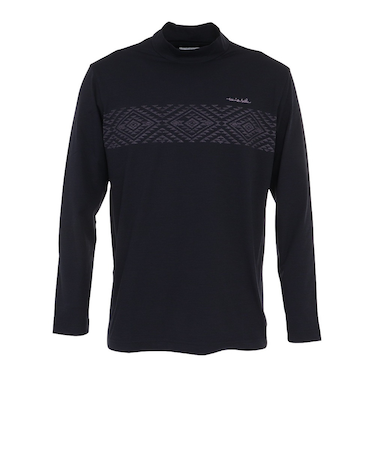 トラヴィスマシュー（Travis Mathew）ゴルフウェア 吸水 長袖 プリント モックネック 7AI012-0BLK