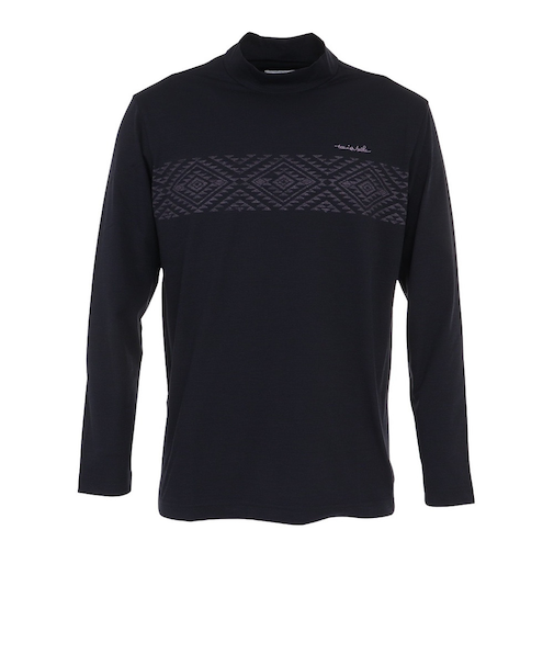 トラヴィスマシュー（Travis Mathew）ゴルフウェア 吸水 長袖 プリント モックネック 7AI012-0BLK