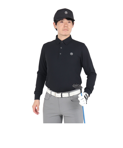 トミーアーマー（Tommy Armour）ゴルフウェア Basic 長袖 ロングスリーブポロシャツ TAES24B030101 BLK