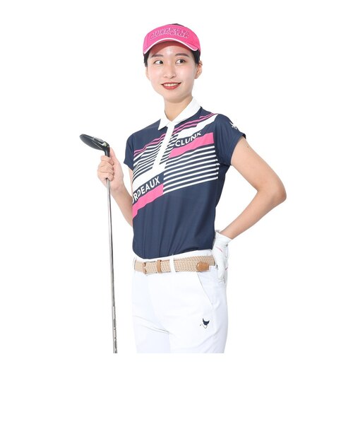 クランク（CLUNK）ゴルフウェア 半袖 吸汗速乾 バイヤスプリントポロシャツ KAITEKIRYU CL5RUG18 NVY｜ヴィクトリア ...
