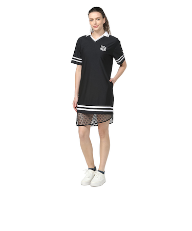 ROSASEN（ROSASEN）ゴルフウェア 半袖 A-Line メッシュスポーティーワンピース 048-61541-019