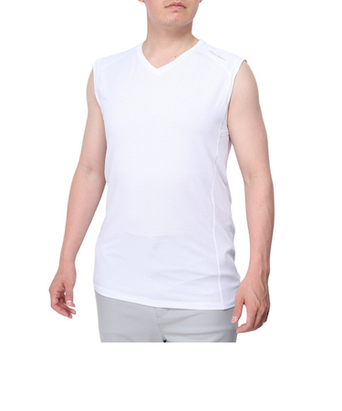 トミーアーマー（Tommy Armour）ゴルフウェア インナー 吸汗速乾 接触冷感 ノースリーブ Vネックシャツ TAGC24S040052 WHT