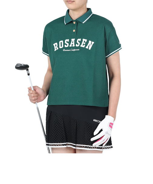 ROSASEN（ROSASEN）ゴルフウェア 半袖 吸水速乾 A-Line ワッフルポロシャツ 048-21441-023
