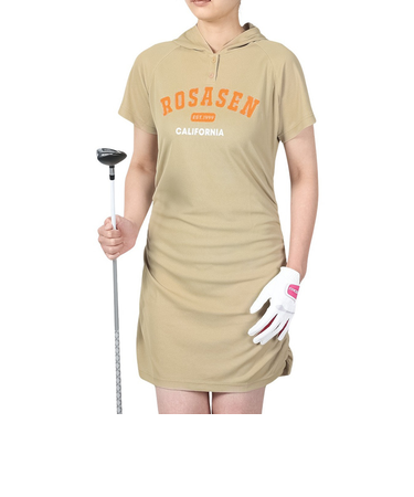ROSASEN（ROSASEN）ゴルフウェア 半袖 吸水速乾 A-Line ジャージワンピース 048-61441-052
