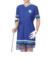 ROSASEN（ROSASEN）ゴルフウェア 半袖 A-Line メッシュスポーティワンピース 048-61541-095