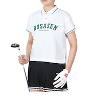 ROSASEN(ROSASEN)ゴルフウェア 半袖 吸水速乾 A-Line ワッフルポロシャツ 048-21441-004