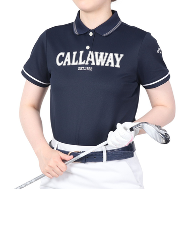 キャロウェイ（CALLAWAY）ゴルフウェア プリントカノコ 半袖ポロシャツ C23134200-1120