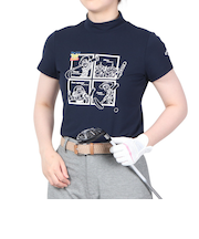 キャロウェイ(CALLAWAY)ゴルフウェア 半袖 モックネックシャツ ストレッチ天竺 C23134242-1120