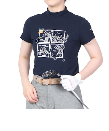 キャロウェイ（CALLAWAY）ゴルフウェア 半袖 モックネックシャツ ストレッチ天竺 C23134242-1120