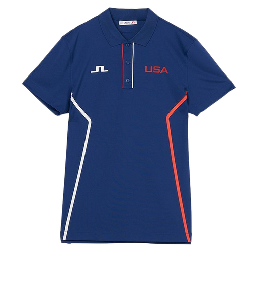 J.LINDEBERG(J.LINDEBERG)ゴルフウェア Matis 半袖ポロシャツ USA GOLF COLLECTION 071-21754-097