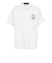ゴルフウェア 吸水速乾 バックロゴビッグ 半袖ポロシャツ 242222-WHT
