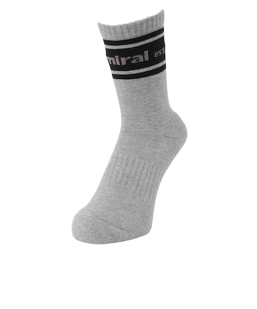 アドミラル ゴルフ（Admiral GOLF）ゴルフ 抗菌防臭 ライン ミドルソックス ADMB4B20-GRY